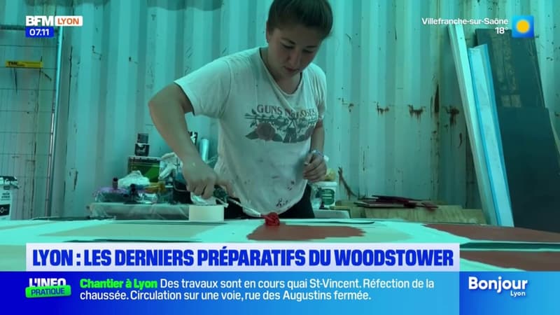 Lyon: derniers préparatifs pour le festival Woodstower