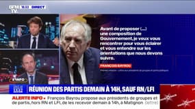 Réunion des partis demain à 14 heures, sauf RN/LFI - 18/12