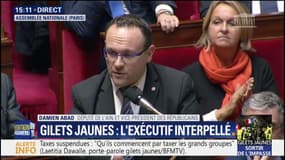 Gilets Jaunes: Damien Abad demande au Premier ministre "non pas un sursis, mais un changement de cap"