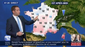 La météo pour ce jeudi 8 novembre 2018