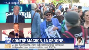 La grogne contre Emmanuel Macron: 21 500 manifestants à Paris