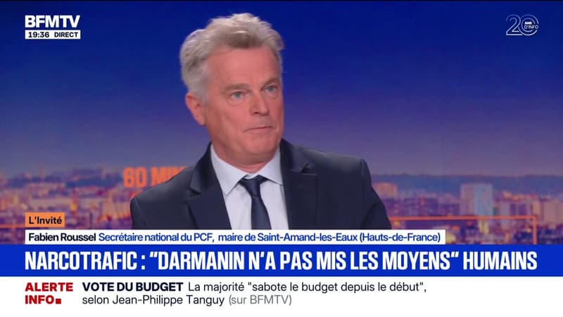 Narcotrafic: "J'accuse Gérald Darmanin de ne pas avoir mis les moyens pour pouvoir former et embaucher suffisamment de personnes", déclare Fabien Roussel