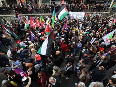 Une manifestation en soutien à la Palestine à Paris le 9 mars 2024.