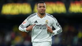 Kylian Mbappé avec le Real Madrid, à Villarreal le 15 mars 2025