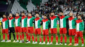La sélection palestinienne avant le match de la Coupe d'Asie des nations contre l'Iran