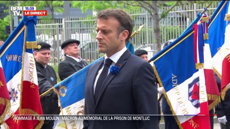 Commémorations du 8-Mai à Lyon: Emmanuel Macron arrive au Mémorial national de la prison de Montluc