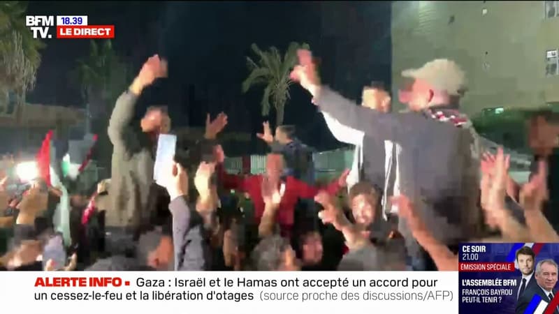 Israël/Hamas: scènes de joie dans la bande de Gaza après l'annonce d'un accord de cessez-le-feu