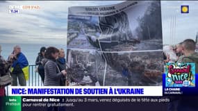 Nice: un rassemblement sur la Prom', deux ans après la début de la guerre en Ukraine