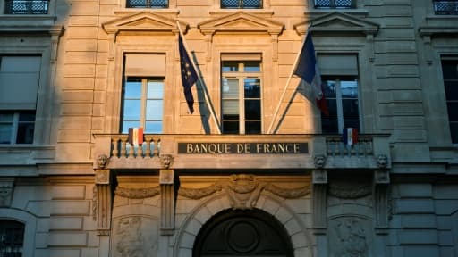 Façade de la Banque de France à Paris, le 15 janvier 2020