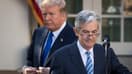 Donald Trump et Jerome Powell lors de la nomination officielle de ce dernier à la tête de la Fed le 2 novembre 2017.