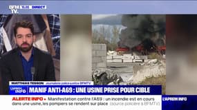 Manifestation contre la construction de l'A69: un incendie est en cours dans une cimenterie