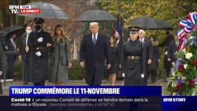 Commémorations du 11-Novembre: les images de l'arrivée de Donald Trump au cimetière d'Arlington, en Virginie