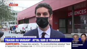 Gabriel Attal: "Il y a une attention absolue" face à l'apparition de nouveaux cas de variants du Covid-19