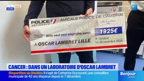 Lille: le centre Oscar Lambret reçoit un chèque pour aider à la lutte contre les cancers pédiatriques