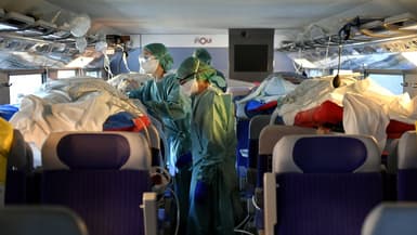 24 malades ont été transférés en train médicalisé de Nancy à Bordeaux ce dimanche 29 mars 2020