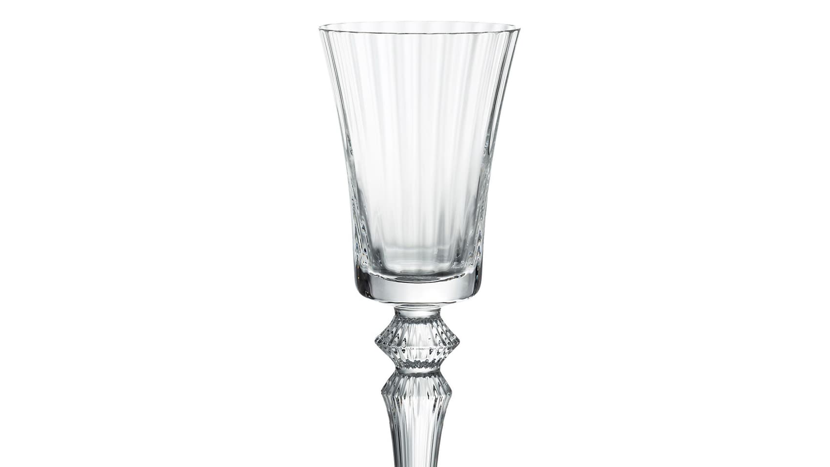 Les verres à vin de Baccarat.