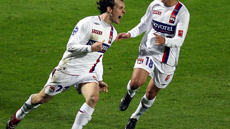 Sébastien Squillaci et Hatem Ben Arfa à Lyon en 2007