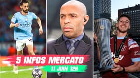 Bernardo Silva, Henry, Rice… Les 5 infos mercato du dimanche 11 juin (12h)