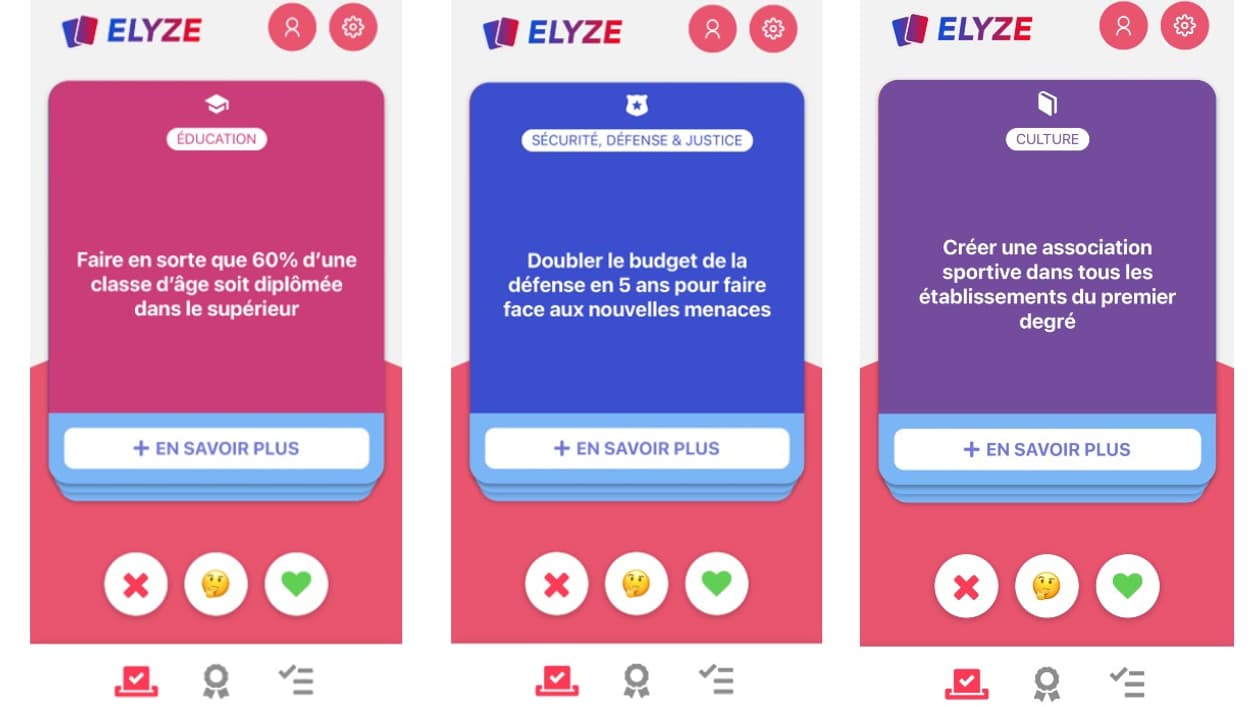 Des propositions sur ElyzeApp. Des propositions sur ElyzeApp.