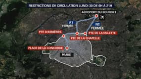 Voici les restrictions de circulation pour ce lundi de 6h à 20h