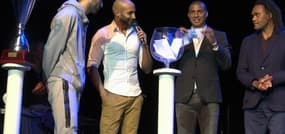 Le tirage au sort du tournoi PES avec Karembeu et Trezeguet