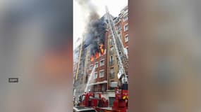 Un incendie en cours dans un immeuble du 14e arrondissement.