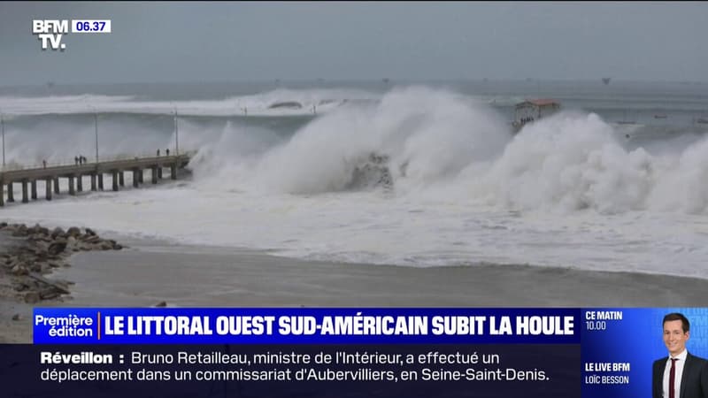 Des vagues de près de quatre mètres de haut déferlent sur les côtes au Pérou