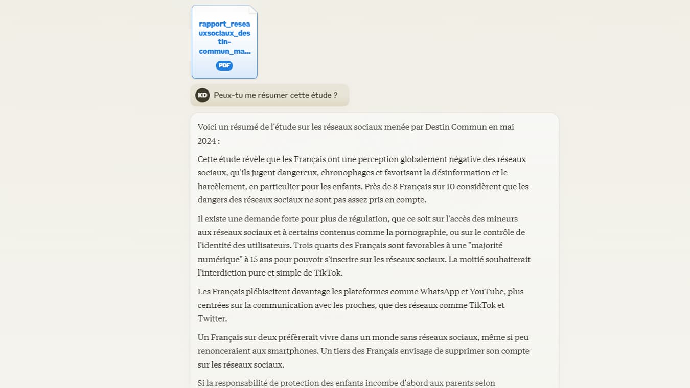 Le résumé généré par Claude.