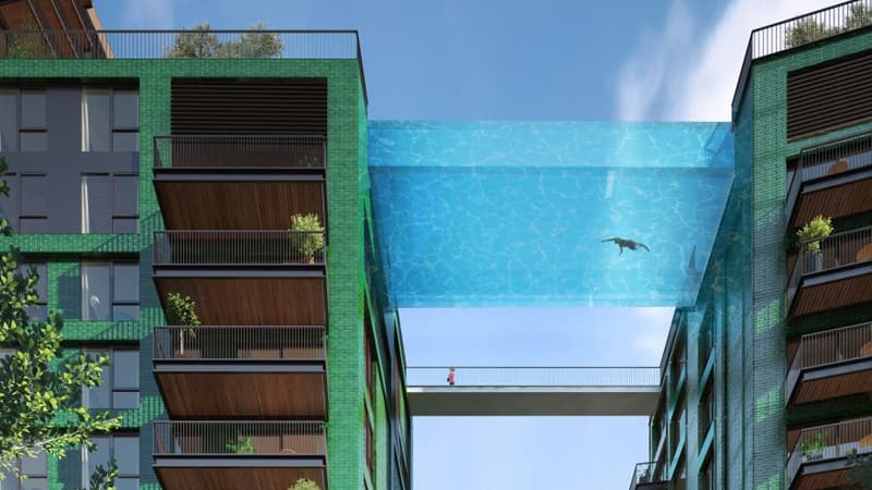 Le projet de "Sky pool", entre deux immeubles londoniens
