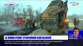 Agriculteurs en colère: le rond-point d'Avignon sud bloqué
