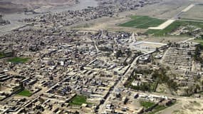 Une vue aérienne de Miranshah, au nord du Pakistan, le 9 mars 2006.