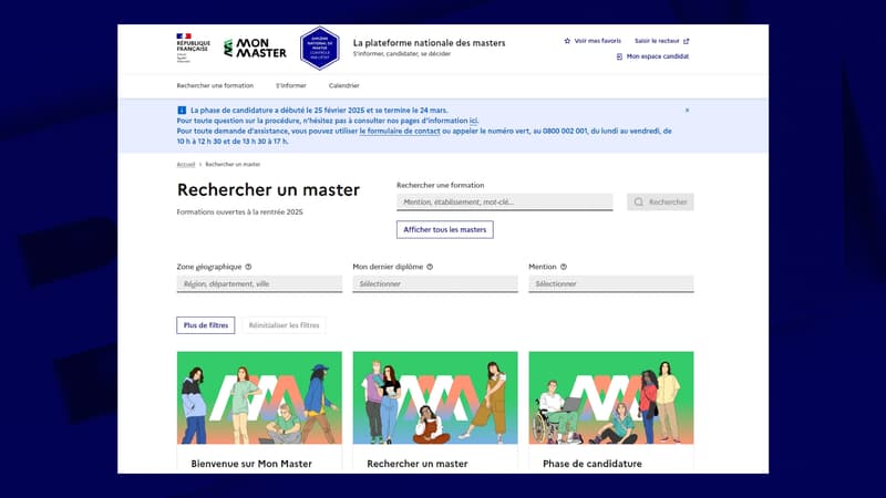 Mon Master: la plateforme d'admission est ouverte