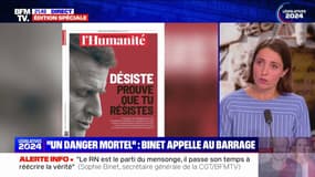 Second tour des législatives: "Les non-désistements, c'est une honte", déclare Sophie Binet (CGT)