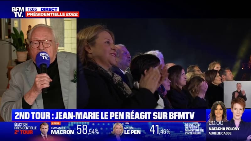 Pour Jean-Marie Le Pen, la réélection d'Emmanuel Macron va 