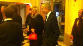 Bernard Arnault, lauréat de l'award du manager BFM, arrivant à la salle Gaveau.