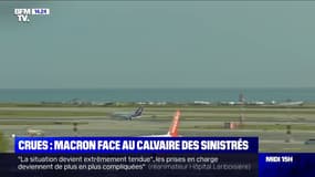Intempéries: Emmanuel Macron a atterri à Nice