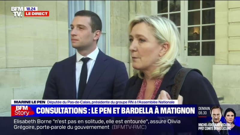 Pouvoir d'achat: Marine Le Pen a rappelé à Élisabeth Borne qu'elle souhaite 'la baisse des taxes sur l'énergie