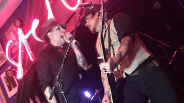 Marilyn Manson sur scène avec Johnny Depp