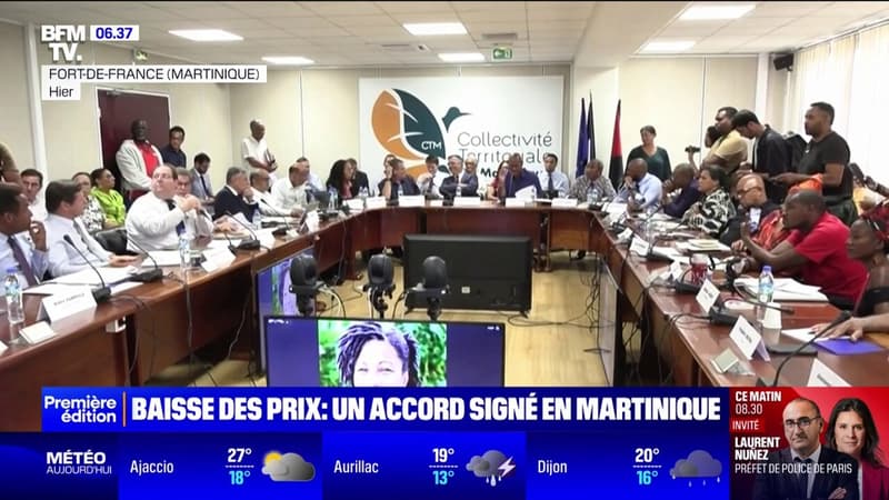 Martinique: un accord signé pour baisser les prix de certains produits alimentaires de 