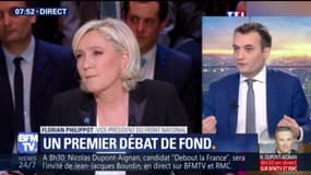 Florian Philippot a trouvé Marine Le Pen "très concrète" lors du premier débat présidentiel