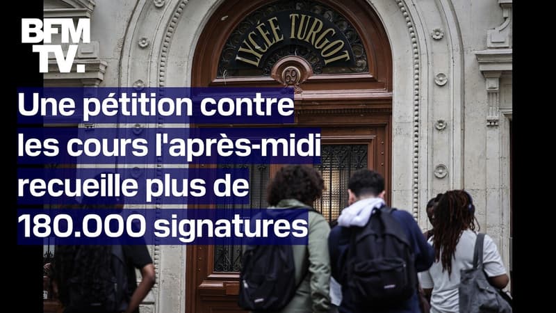 Il lance une pétition pour supprimer les cours l'après-midi et recueille plus de 180.000 signatures