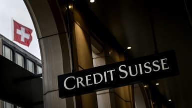 L'enseigne du Credit Suisse à Genève, le 6 mai 2022