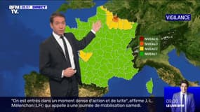 La France hexagonale est divisée en deux aujourd'hui avec de la pluie au nord et du soleil au sud