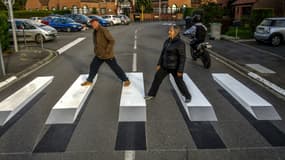 Des passages piéton en 3D ont déjà été testés en France, comme ici dans le Nord.