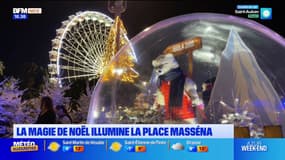 Nice: le marché de Noël a été inauguré place Masséna