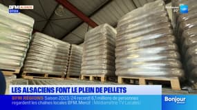 Alsace: les habitants font le plein de pellets pour se chauffer 