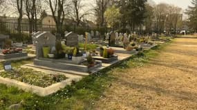 Un carré musulman dans un cimetière en France.