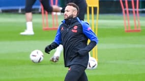 Neymar pendant un entraînement du PSG en 2023