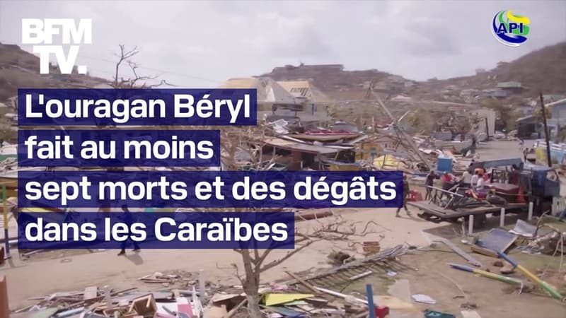L'ouragan Béryl fait au moins sept morts et de nombreux dégâts dans les Caraïbes