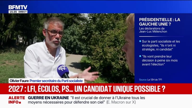 "Il y aura deux offres à l'élection présidentielle: la gauche insoumise et le bloc social et écologique", déclare Olivier Faure, Premier secrétaire du PS
